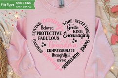 Grandma Heart Shape SVG | Mother&#039;s Day Heart SVG PNG Product Image 3