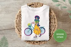 Hand Drawn Summer Girl Illustration, Summer Girl PNG Product Image 3