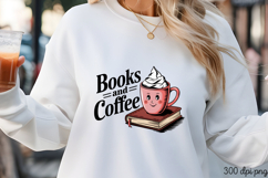 Books and Coffee PNG, Book Lover Sublimation PNG Product Image 1