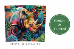 Rhinoceros Tumbler Wrap, Rhinoceros Sublimation Tumbler Product Image 3