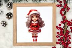 Christmas Cute Girl Sublimation Clipart, Christmas Cute Product Image 3