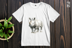 Rhino Watercolor Clipart Sublimation PNG Product Image 2