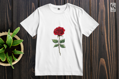 Vintage Red Rose Clipart Sublimation PNG Product Image 2