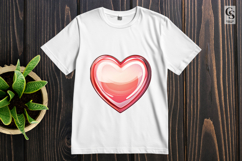 Glossy Layered Heart Shapes Clipart Sublimation PNG Product Image 2
