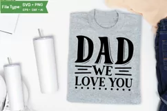 Dad We Love You SVG Cut File | Father's Day SVG Design Product Image 3