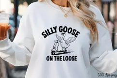 SILLY GOOSE ON THE LOOSE PNG, Vintage Silly Goose Sublimatio Product Image 3