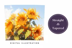 Sunflowers Field Sublimation, Sunflowers Tumbler Wrap Product Image 3