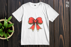 Red Heart Bow Clipart Sublimation PNG Product Image 2