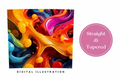 Liquid Paint Tumbler Template, Fluid Art Tumbler Design Product Image 3