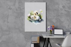 8 Swan Watercolor Sublimation Bundle Png Transparent Product Image 3