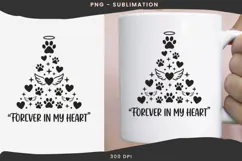 Paw print Christmas tree png design for T-shirts Product Image 3