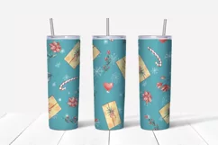 Christmas Nice Gnome Girls Skinny tumbler wrap design Product Image 5