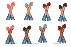 Mother and Daughter Legs Clipart Product Image 4