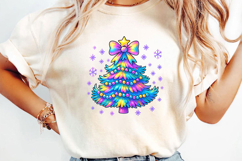 Rainbow Christmas Tree Sublimation, Christmas Png Product Image 2