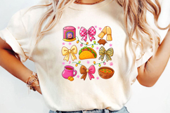 Colorful Christmas Taco and Cocoa Sublimation, Christmas PNG Product Image 3