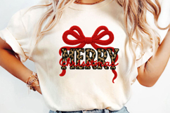 Merry Christmas Sublimation, Yarn Crochet Christmas Png Product Image 2
