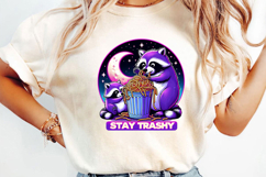 Stay Trashy Sublimation, Funny Raccoon Png Product Image 2
