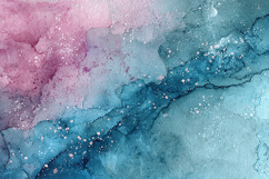 Pink Blue Watercolor Swirl Texture Abstract Digital Paper Product Image 1