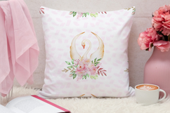 Swan Seamless Pattern, Romantic Digital Paper Product Image 3