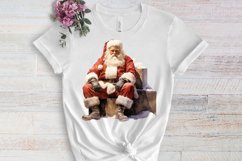 Watercolor Santa Claus Sublimation Clipart, Santa PNG Product Image 3