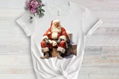 Watercolor Santa Claus Sublimation Clipart, Santa PNG Product Image 3
