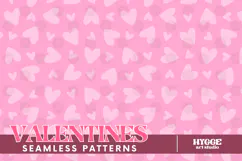 St Valentine's Day Hearts Cupid Love Seamless Pattern PNG Product Image 1