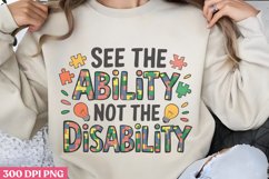 See the ability not PNG, Autism Sublimation PNG Product Image 1