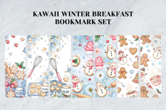 Kawaii Winter Breakfast Bookmark Set,Pastel Christmas Dessert Product Image 3