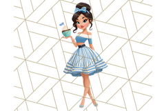 Patriotic Fashion Girl Clipart PNG for 4th of July Product Image 3