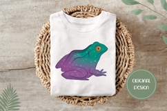 Hand Drawn Frog Illustration, Cartoon Glitter Frog PNG Product Image 3