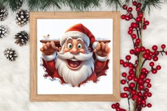 Christmas Santa Claus Peeking Clipart PNG Product Image 3