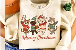 Meowy Christmas PNG, Christmas Cat PNG, Christmas Season PNG Product Image 4