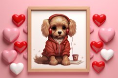 Cute Valentine Dog Clipart, Valentines Day Dog Clipart Product Image 3