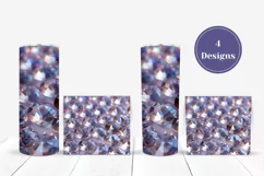 Crystals Tumbler Sublimation, Gemstones Tumbler Wrap Design Product Image 3