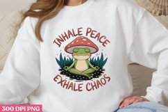 Inhale peace, exhale PNG, Retro Positive Sublimation PNG Product Image 3