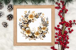 Gold Christmas Watercolor Clipart Sublimation, Christmas PNG Product Image 3