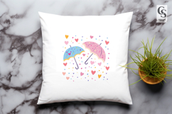 Heart Umbrella Love Clipart Sublimation PNG Product Image 3