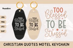 Christian Quote Motel Keychain SVG | Too Blessed Product Image 1