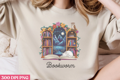 Bookworm PNG, Reading Books Sublimation PNG Product Image 3