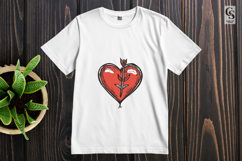 Arrow Heart Hand Drawn Illustration Clipart Sublimation PNG Product Image 2