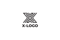 Geometric Letter X Logo Design Vector Product Image 3