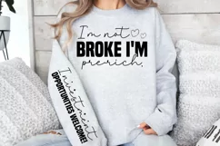 I'm not broke i'm pre-rich sleeve SVG PNG Product Image 3