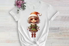 Christmas Elf Watercolor Clipart, Christmas PNG Product Image 3