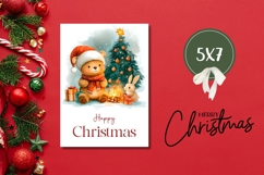 Cartoon Christmas Bear Greeting Card Design Product Image 3