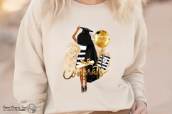 Black Girl Graduation PNG Congrats Grad Glam Design Art Product Image 5