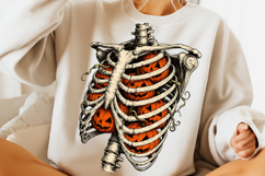 Ribcage Pumpkins PNG, Halloween Skeleton Ribcage PNG, Boo Product Image 7
