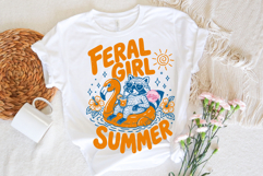 Feral Girl Summer PNG, Preppy Coastal Summer Sublimation Product Image 3