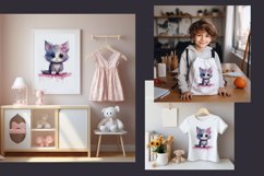 Watercolor Cute Kitten Sublimation|PNG|JPEG Product Image 3