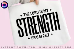 The Lord Is My Strength Psalm 28:7 Christian Faith Bible Product Image 3
