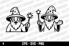 mascot of a friendly wizard with a long beard Product Image 3